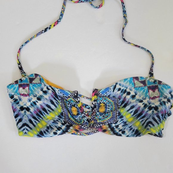 Lot Bundle of 4 Bikini Swimsuit Tops White, Black, Yellow, Unpadded - Picture 2 of 15